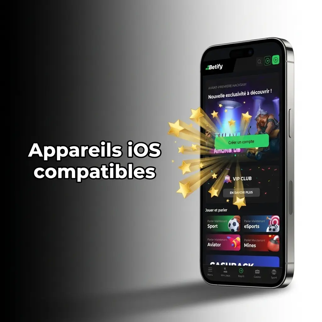Liste des appareils iOS compatibles avec l'application Betify, de l'iPhone X à l'iPhone 15 Pro