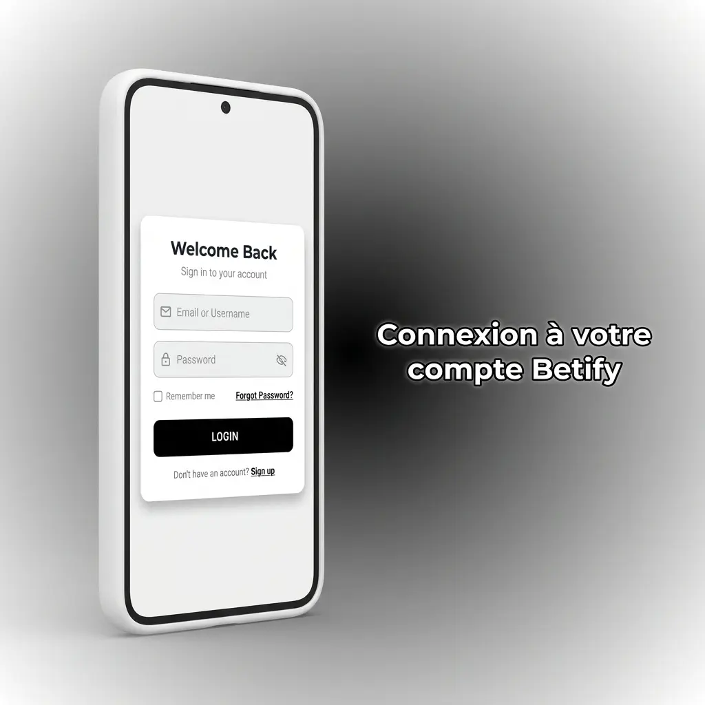 Connexion au compte Betify : saisissez e-mail ou téléphone et mot de passe, ou utilisez Google/Facebook pour accéder au tableau de bord.