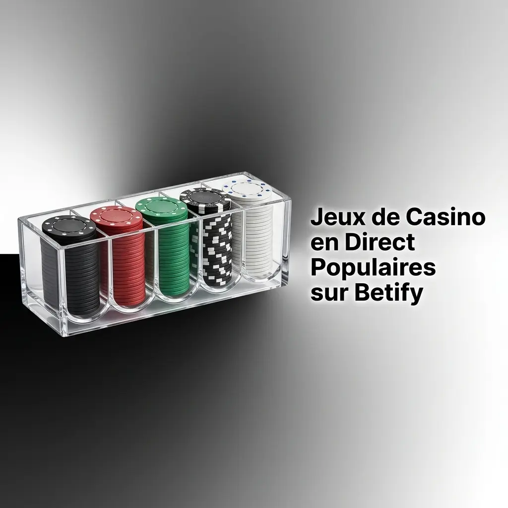 Sélection des jeux de casino en direct les plus populaires sur Betify : roulette, blackjack et jeux télévisés avec croupiers en direct.