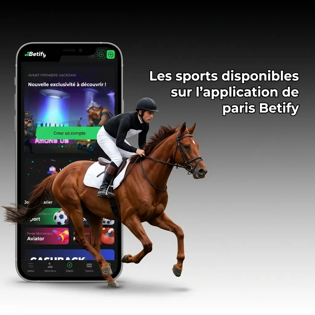 Sports disponibles sur l'application Betify : football, tennis, basketball, e-sport et autres disciplines en LIVE et LINE.