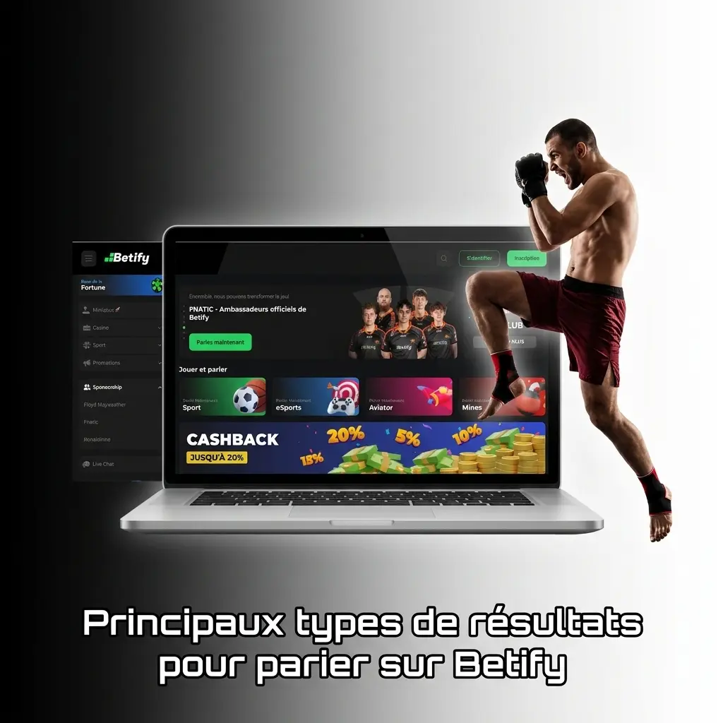 Découvrez les principaux types de résultats pour parier sur Betify : 1X2, Over/Under, handicap et BTTS