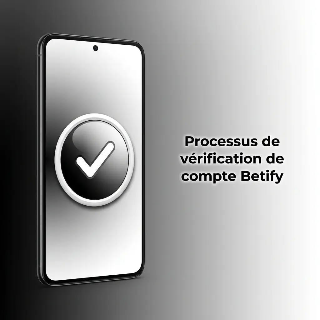 Processus de vérification de compte Betify : identité, adresse, moyen de paiement et téléphone confirmés en ligne.