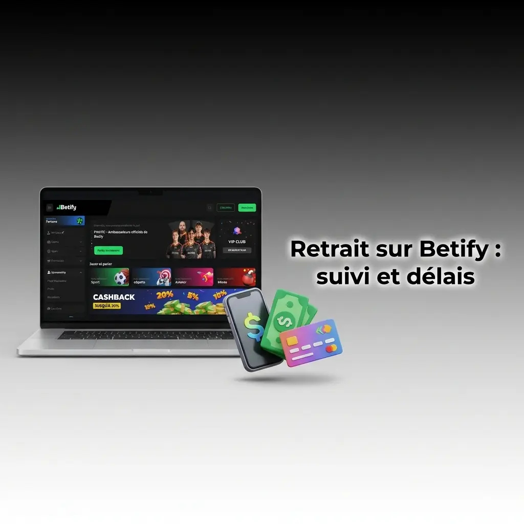 Suivi du retrait des gains sur Betify : vérification KYC, choix du moyen de paiement et délais de traitement